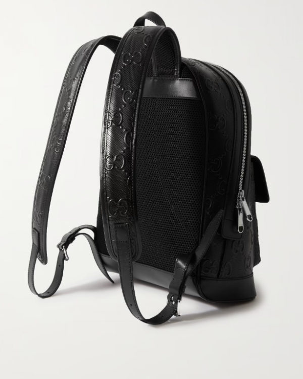 Rucksack dengan Detail Kulit Perforasi